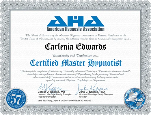 AAAAACertified Master Hypnotist